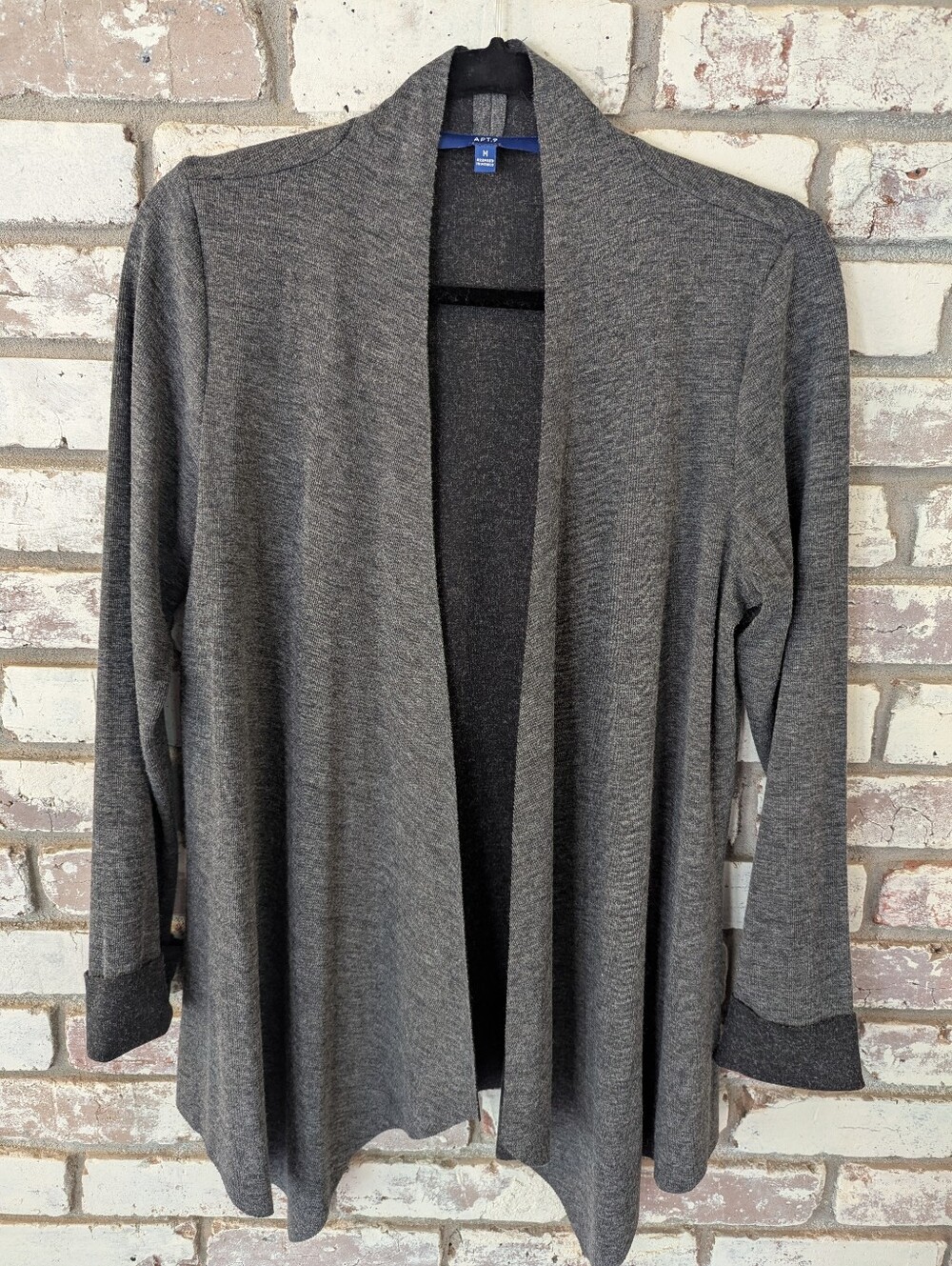 Apt. 9 Waterfall Charcoal Gray Cardigan